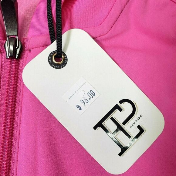 EP New York Golf Vest Pink Full Zip Rosa Collar Detail Barbiecore New $96 Small - Picture 10 of 11